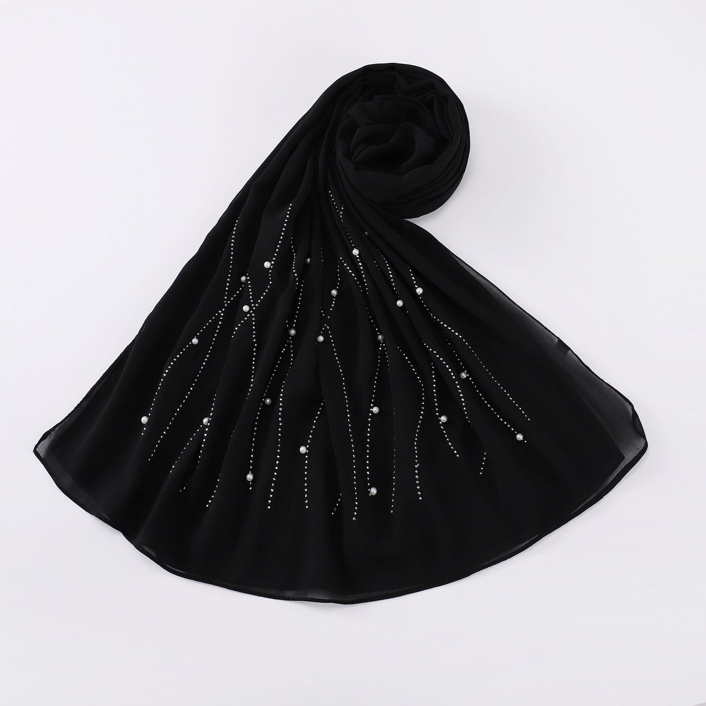 Women's Mesh Rhinestone Headscarf Shawl