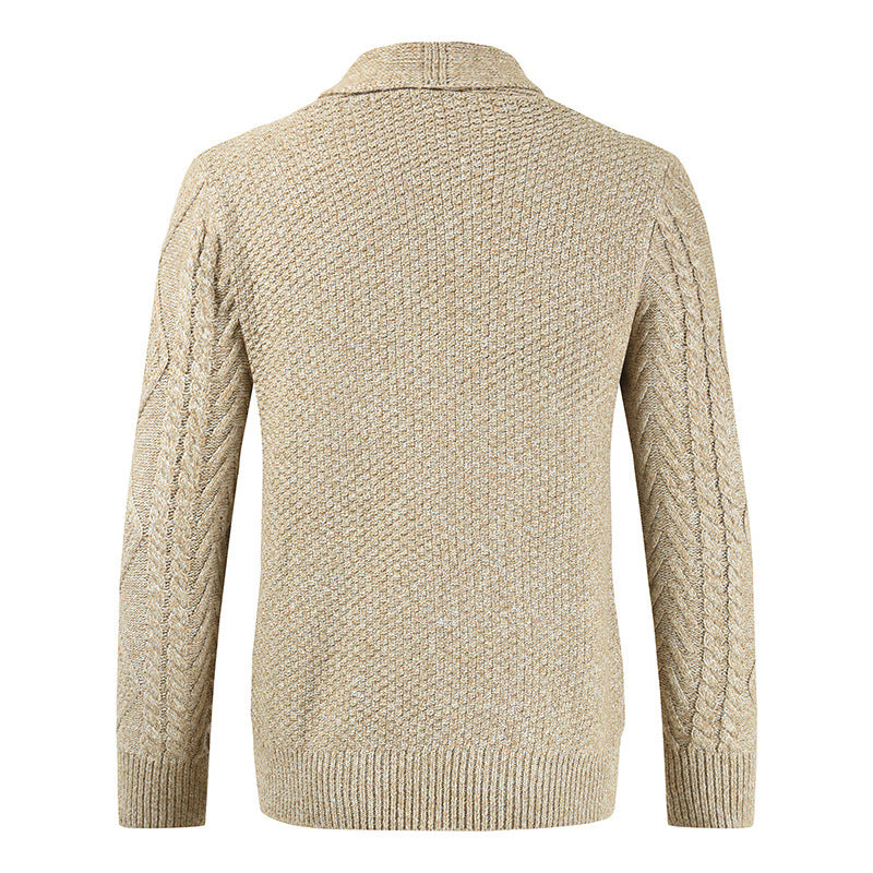 Fashionable Loose-knit Thickened Men's Sweater Coat