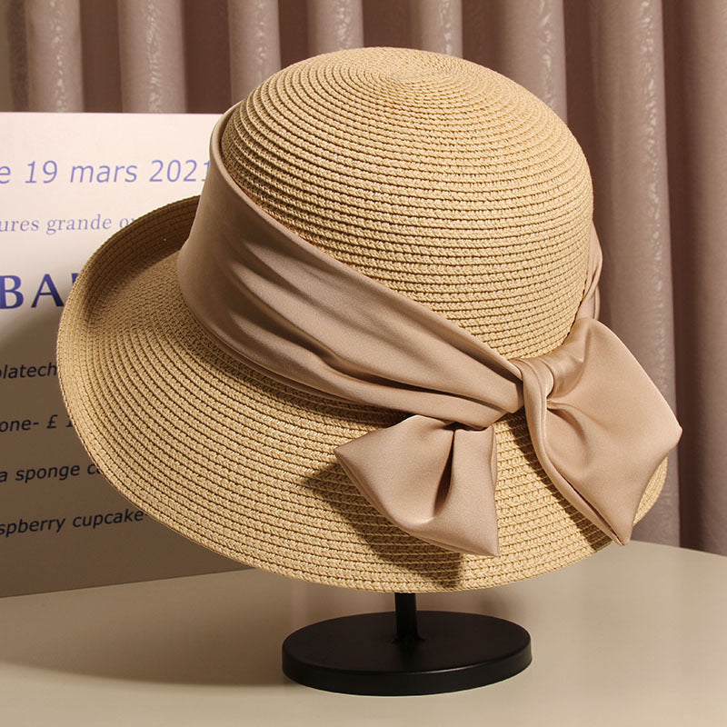 Women's Summer French Vintage Bow Bucket Hat
