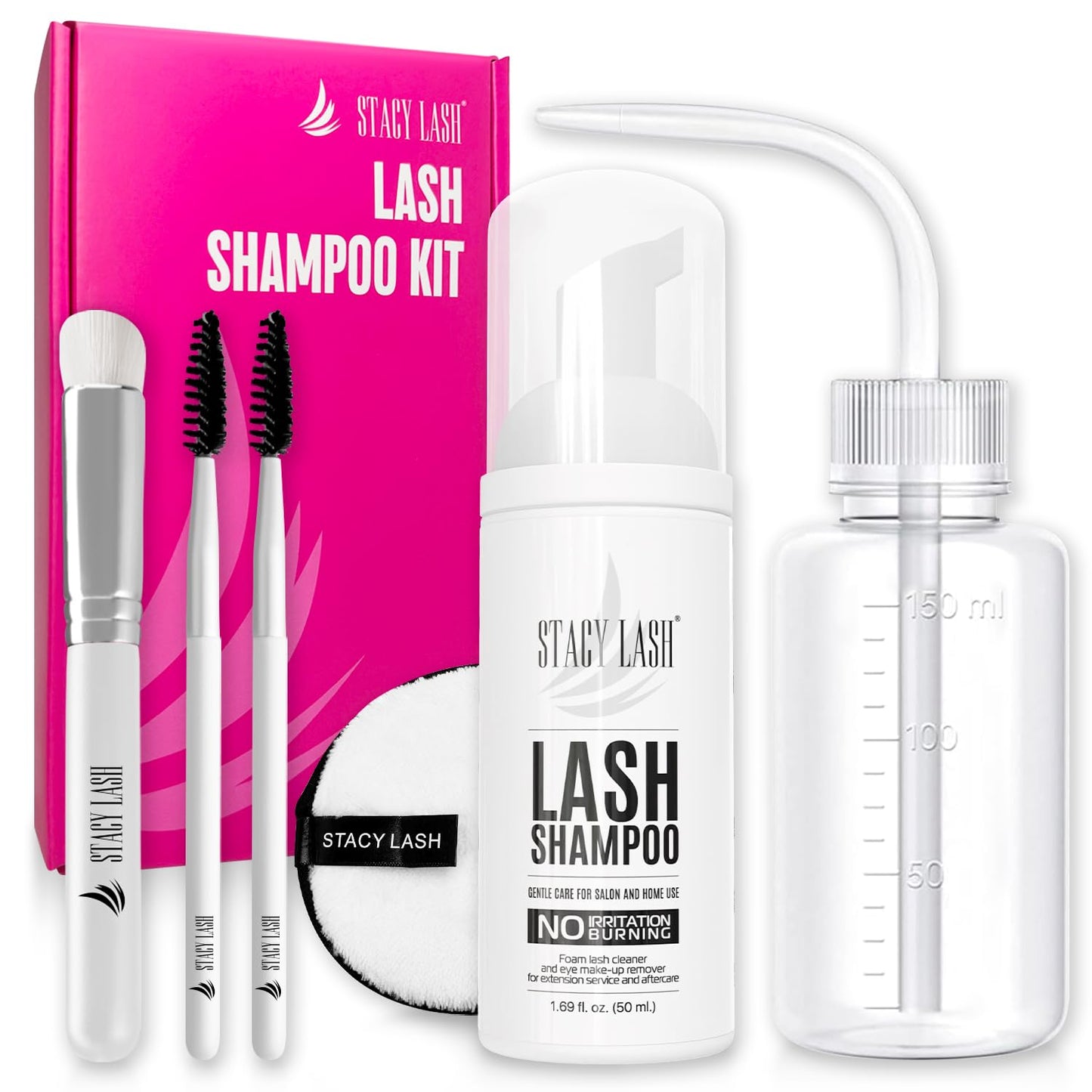 Lash Shampoo 100Ml+ Eyelash Growth Serum by / /Cleaning Kit of Eye Makeup Remover (Cleanser) + Brush & Eyelash Serum for Eyelash Growth and Thickness