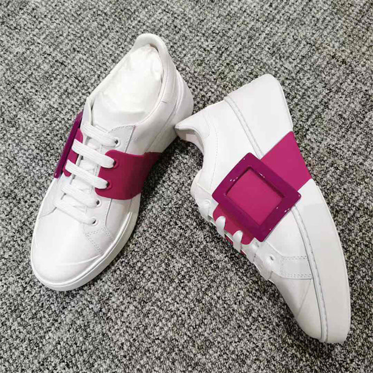 Match Heightened Platform Casual Round Toe Lace Up Sneakers