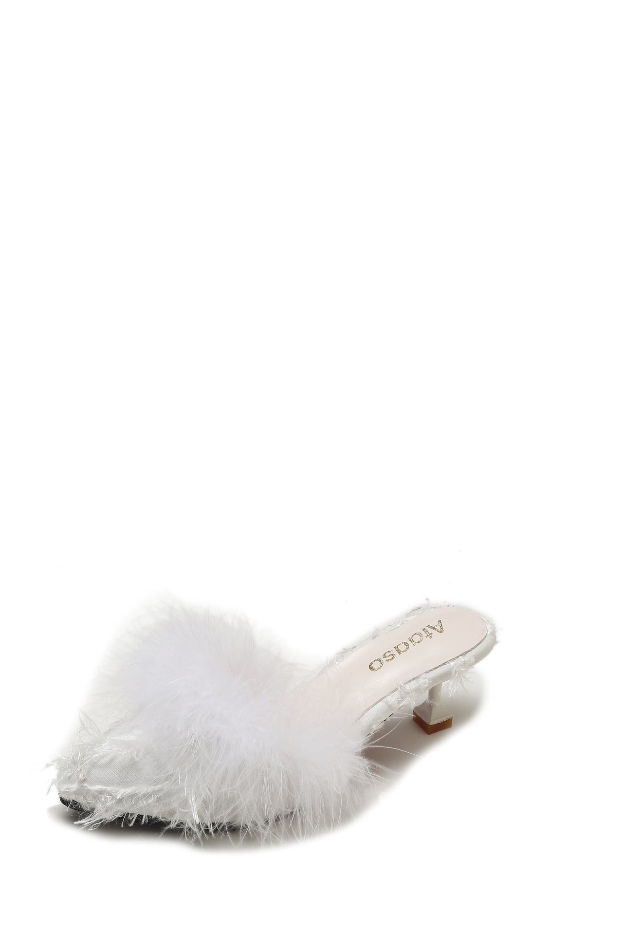 Pointed Toe Stiletto Lazy Half-shoes Net Red Sexy Furry Single Shoes