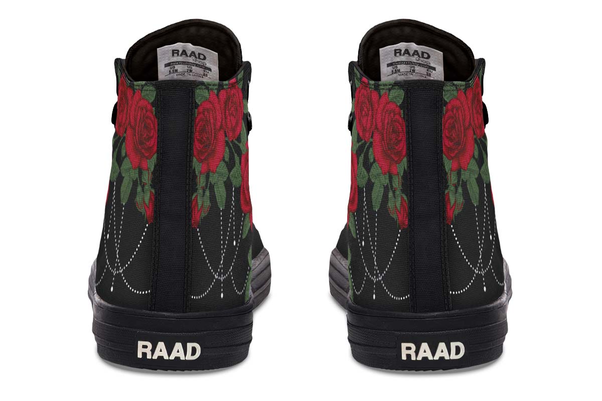 Men's And Women's Fashion Color Printing High-top Canvas Shoes