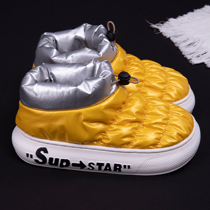 Fashion And Simple Ladies Down Cotton Slippers