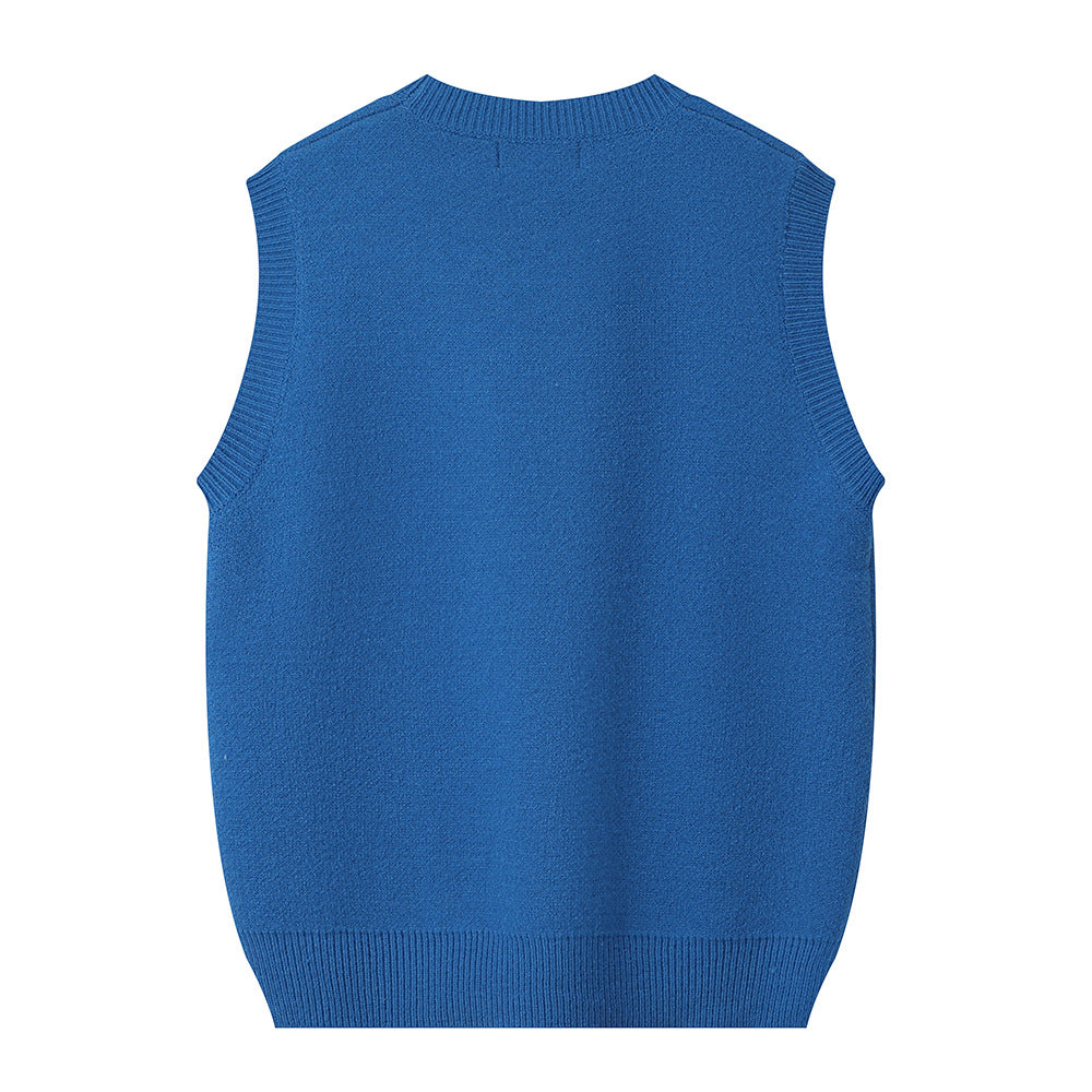 Eye Jacquard Herre Rundhalset Vest Sweater