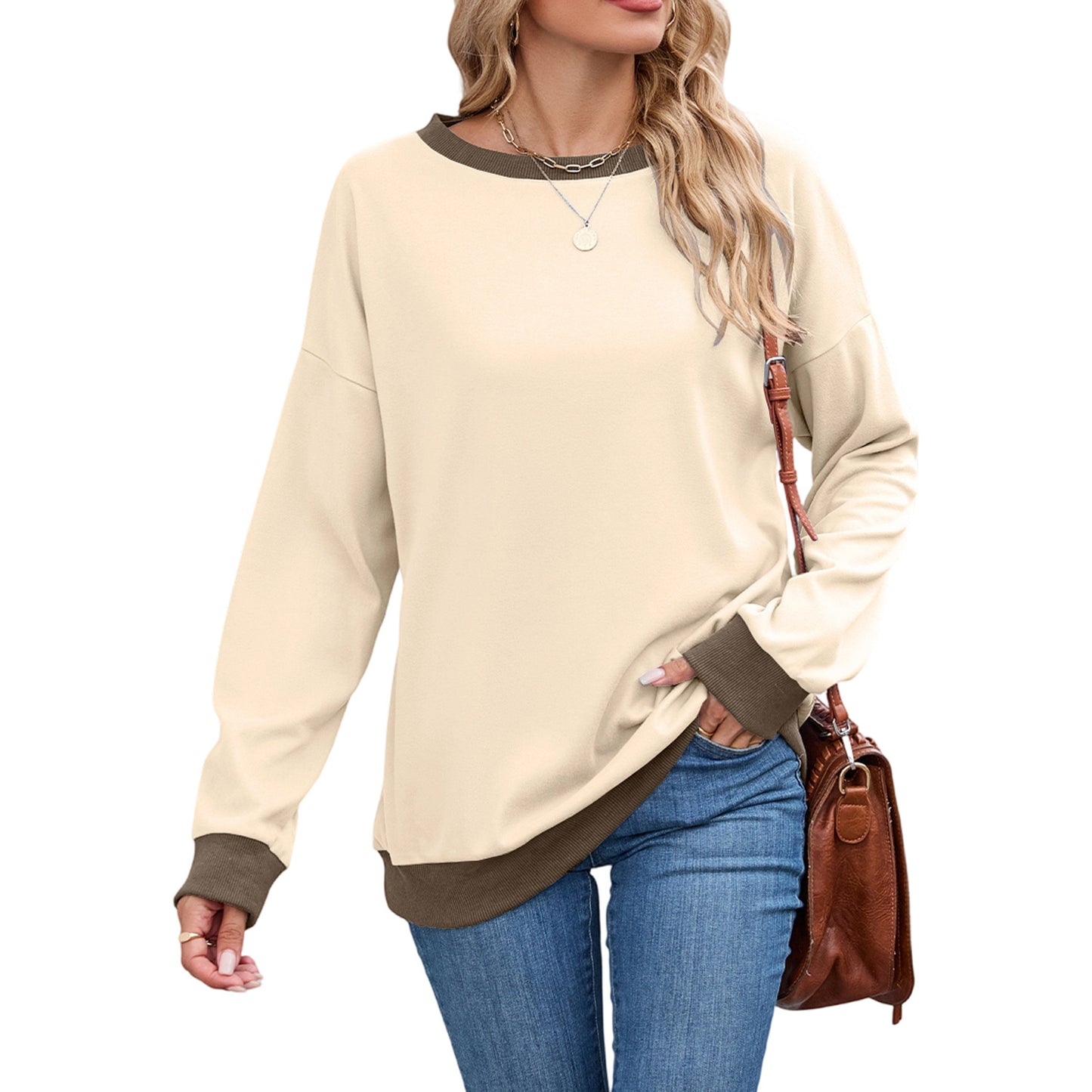 European And American Round Neck Loose Top