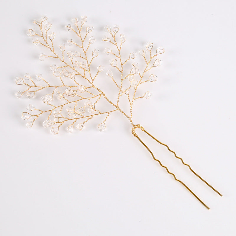 European Style Hairpin With Decorative Crystal Headdress