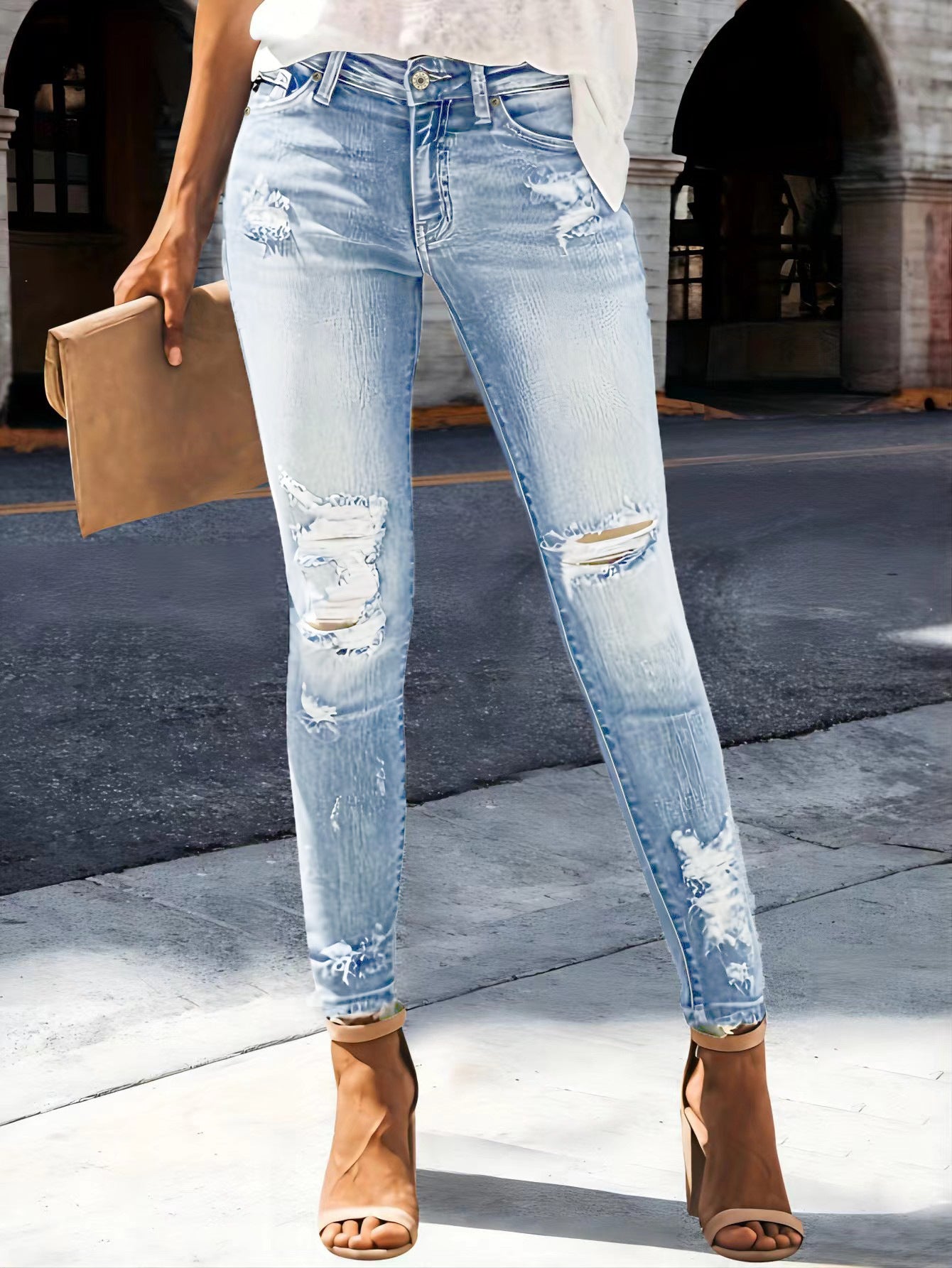 Jeans Women's High Elastic Slim Fit Slimming