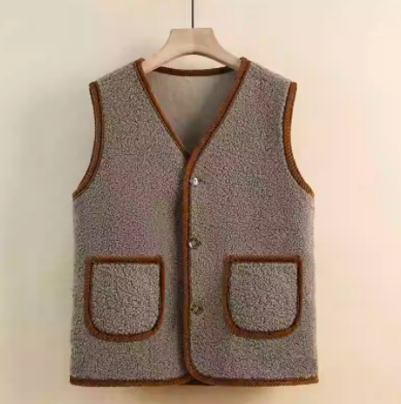 Sleeveless Waistcoat Velvet Thermal Vest Coat