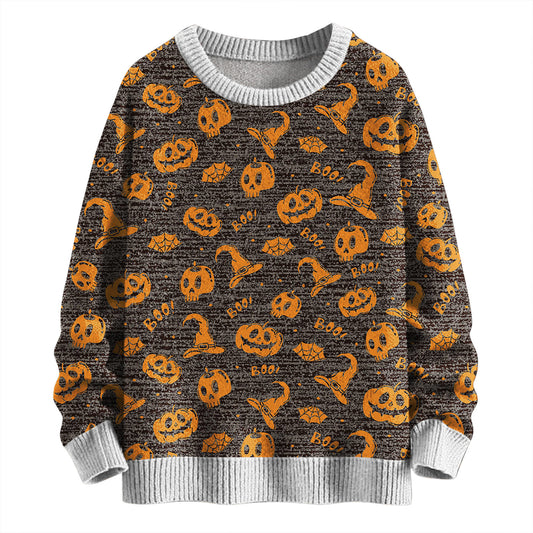 Trykt rundhalset sweatshirt til mænd og kvinder