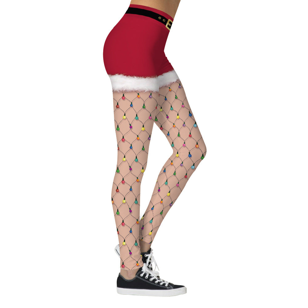 Christmas Digital Printing Women's Stretch Leggings
