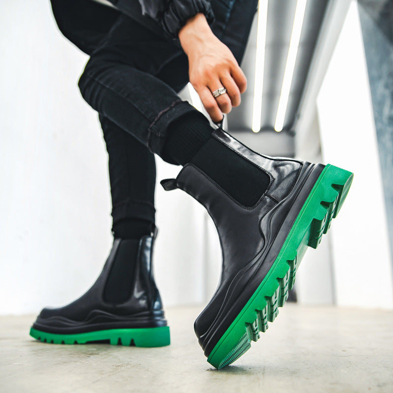 British Style Men's Mid-tube Martin Boots