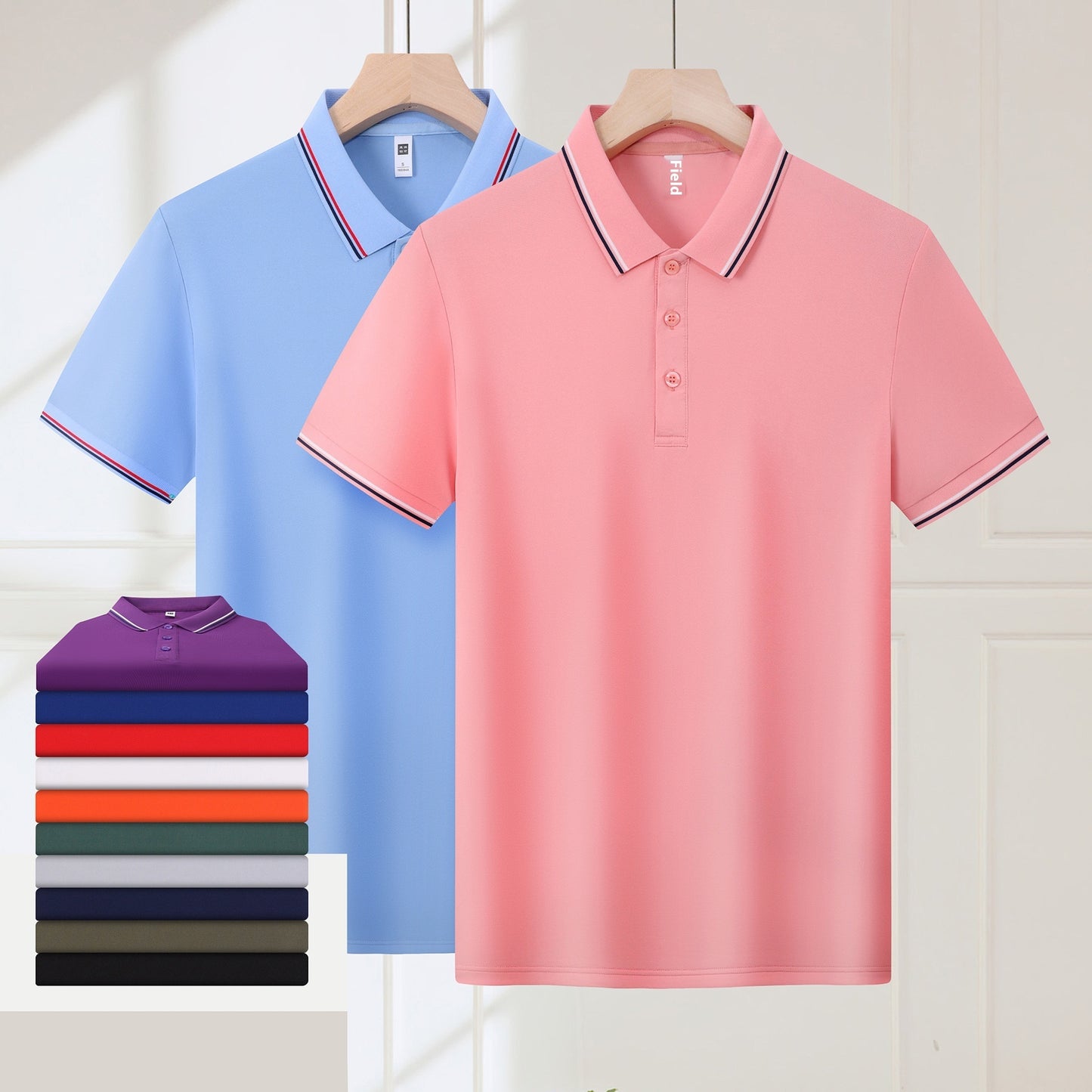 Short Sleeve Lapel Group Building Casual Polo Shirt