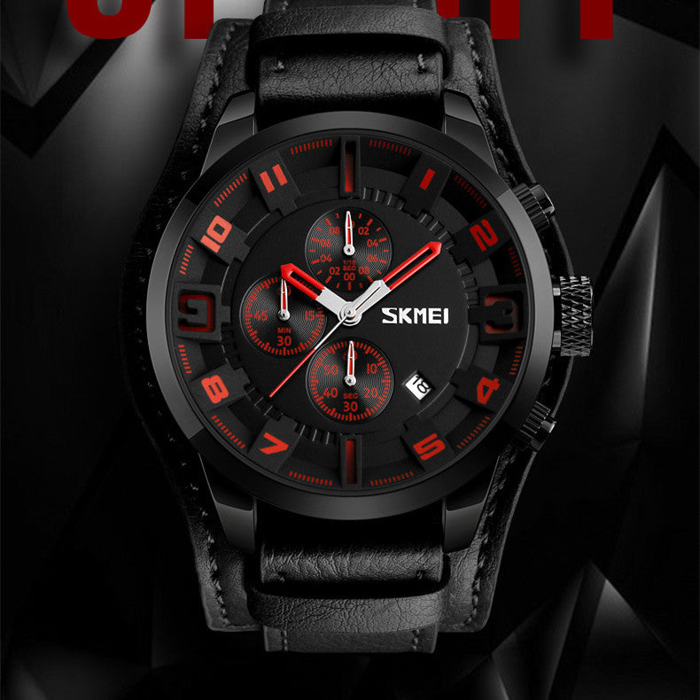 Fashion Men's Waterproof Business Quartz Multi-function Sports Watch