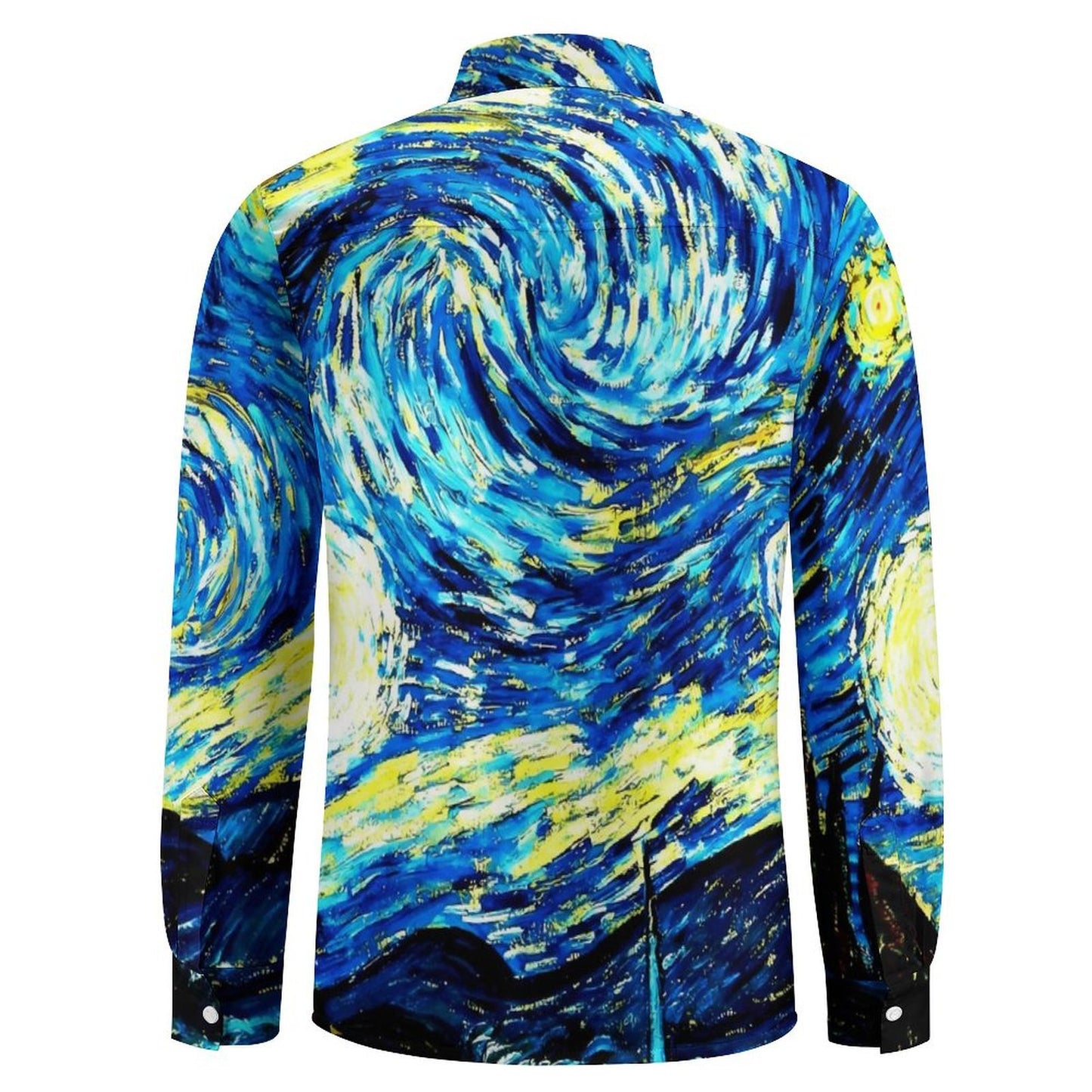 Stretch Bamboo-Stripe Casual Shirt With Digital Print For Export