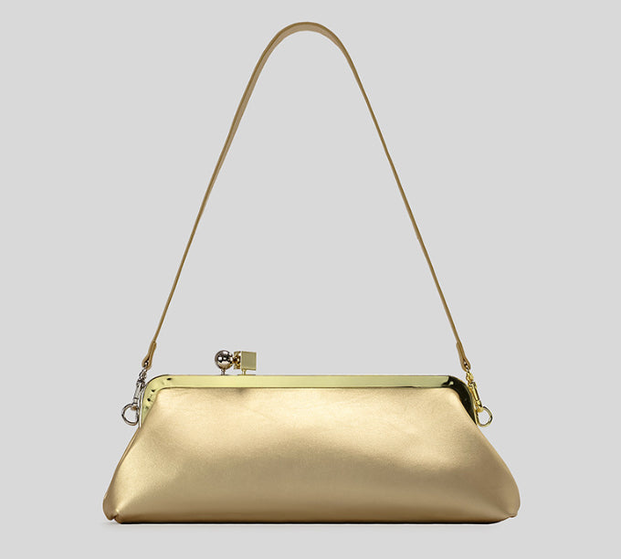 Mirror Baguette High-end Spherical Metal Block Clip Bag