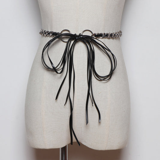 Literary Fan Woven Thin Waist Chain