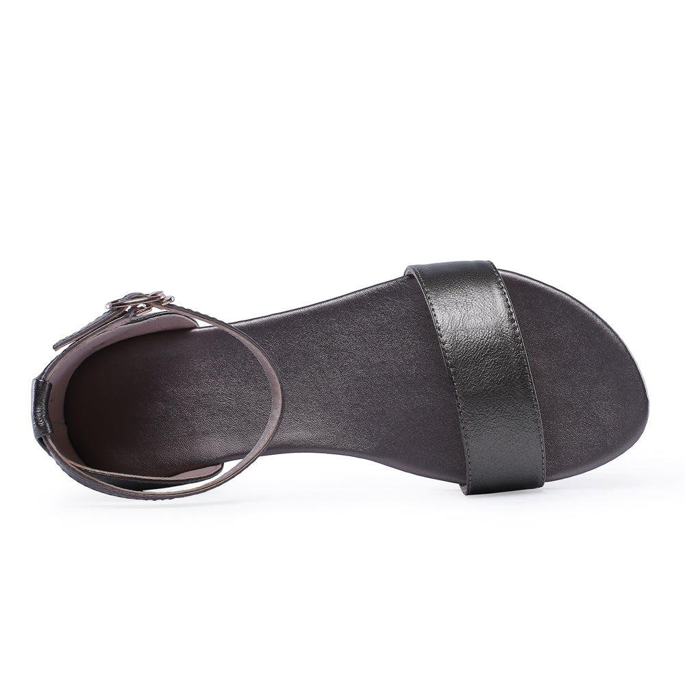 Flat Sandals Women's Leather Non-slip Soft Sole Word Belt