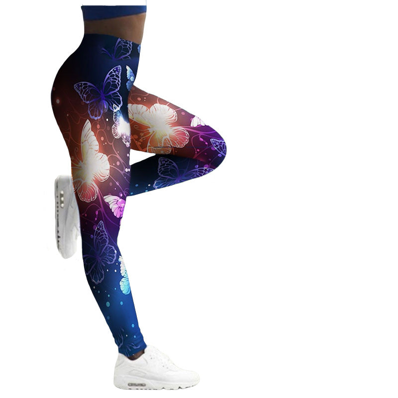 Women's Breathable Skinny Printed Legging Yoga Pants