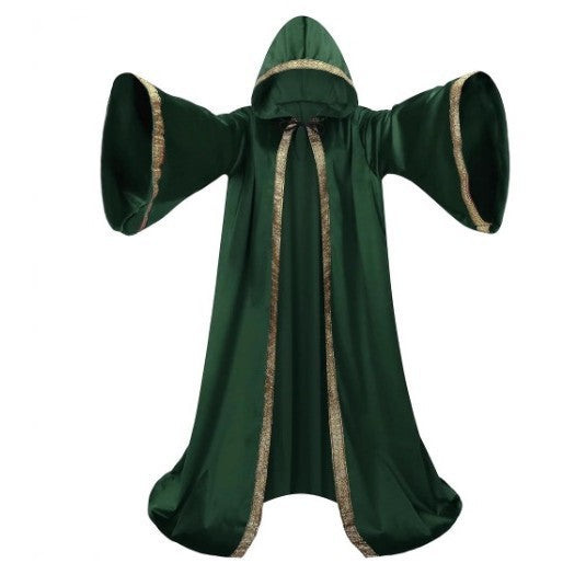 Medieval Halloween Cloak Character Hooded Sleeved Robe
