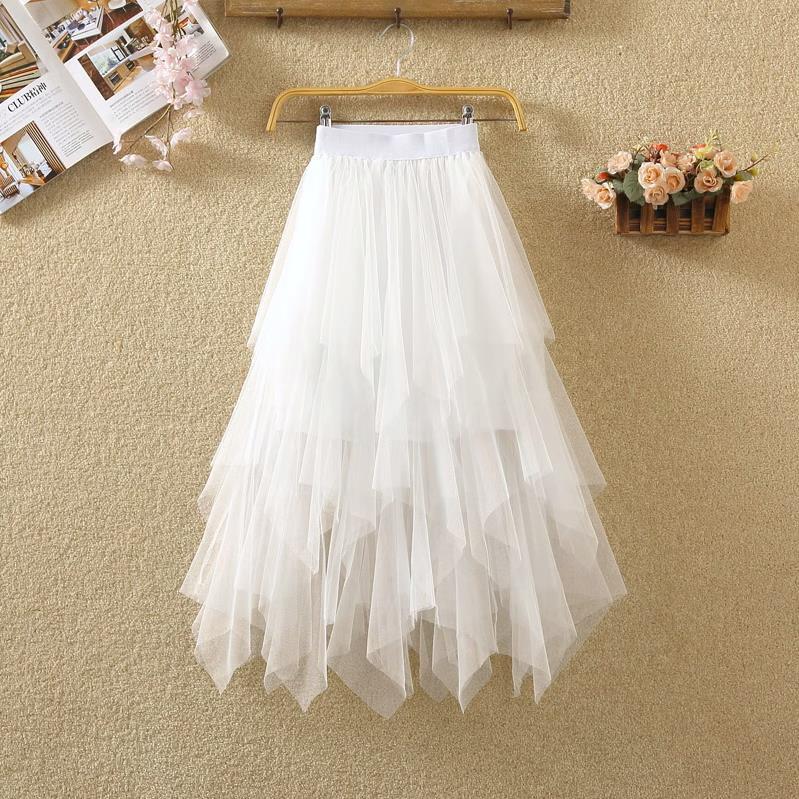 Fashion Irregular With Personality Tulle Skirt Women