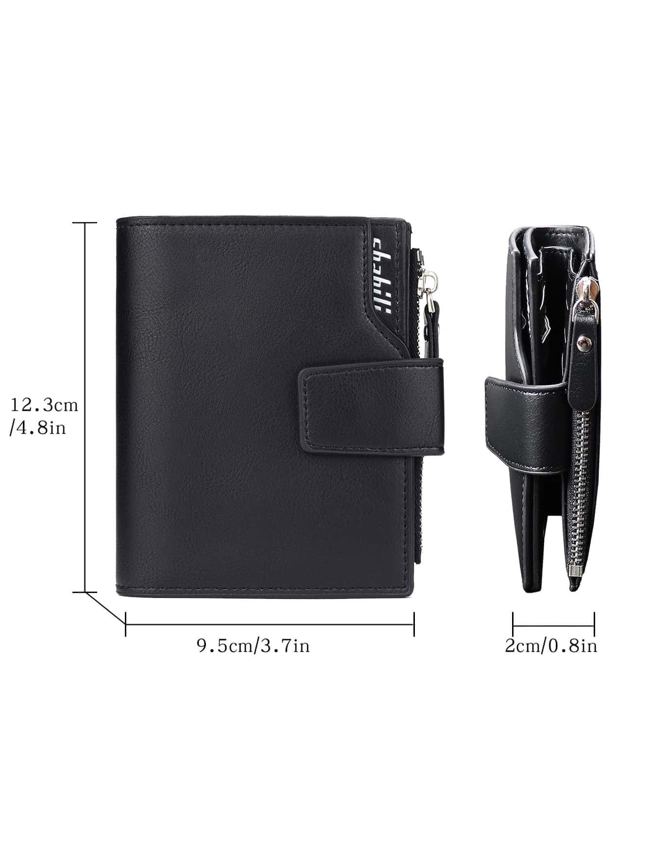 SHABILI Short Men'S Wallet Fashionable New Ultra-Thin Wallet with Multiple Card Slots Youth Buckle Vertical Business Soft Wallet Bag Present Business Casual for Men Wallet Purse Wallet Men Wallet Leather