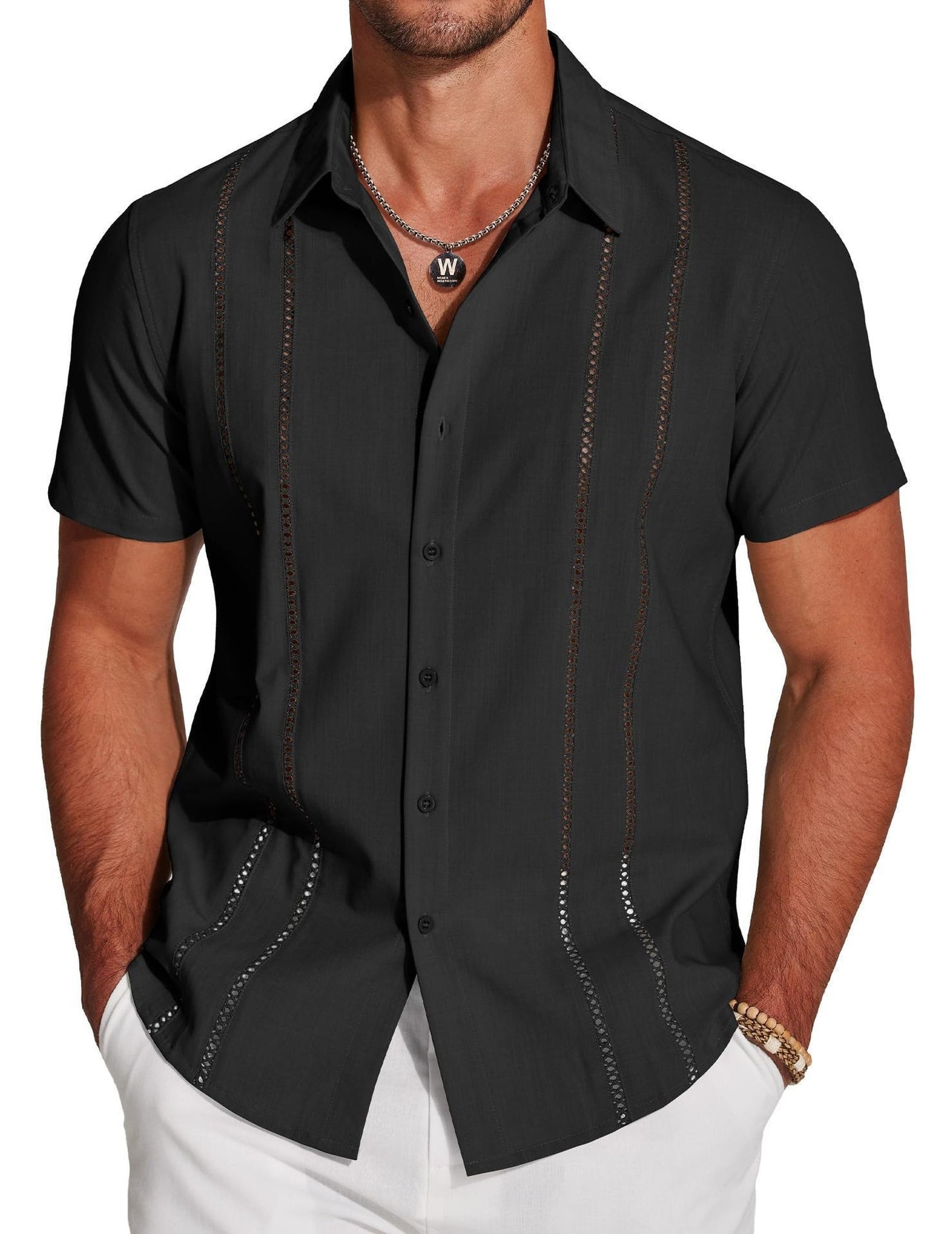 Trendy Wild Hawaii Holiday Revers Herreskjorte
