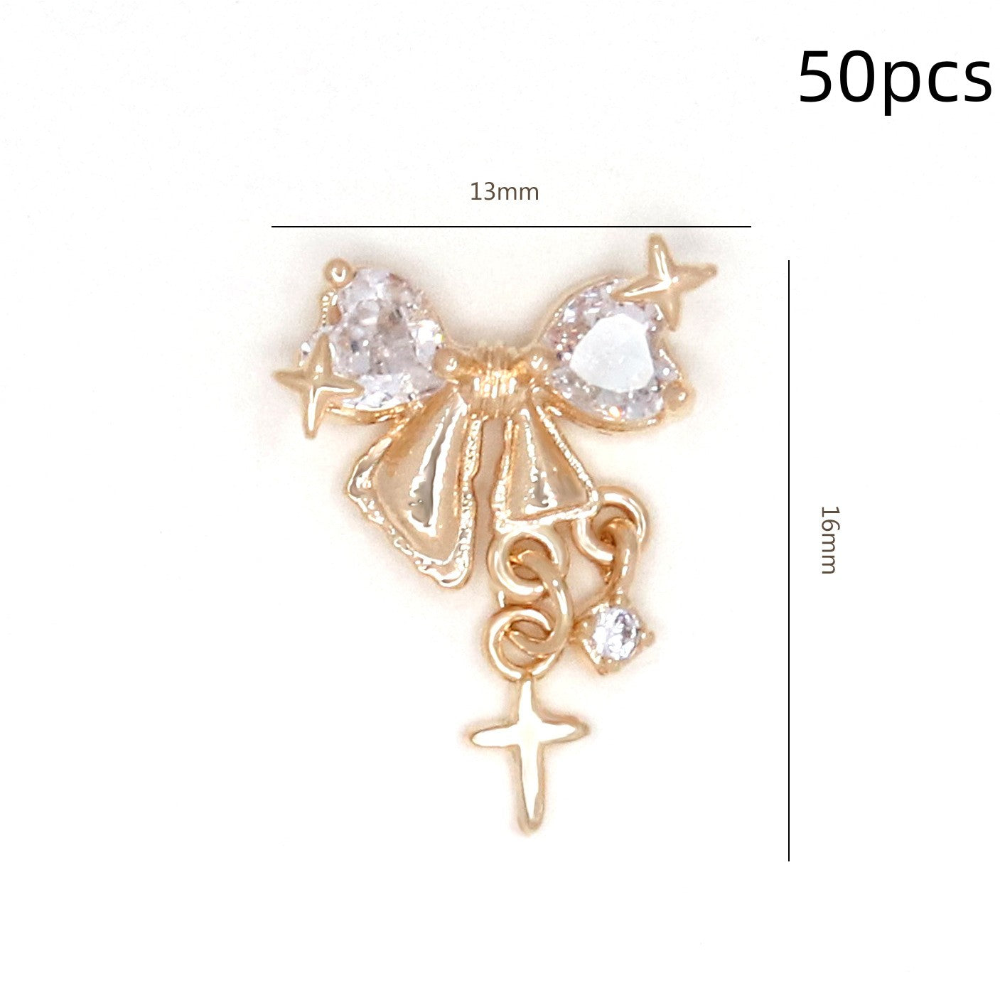 Bow Zircon Nail Ornament Zircon