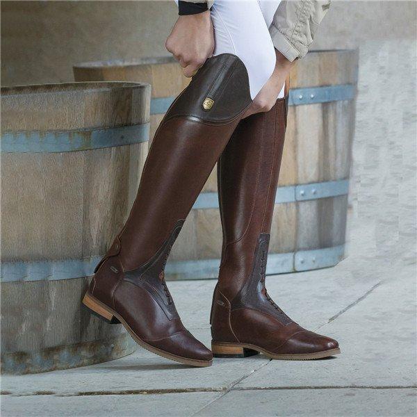 Colorblock Metal Back Zip High-top Rider Boots