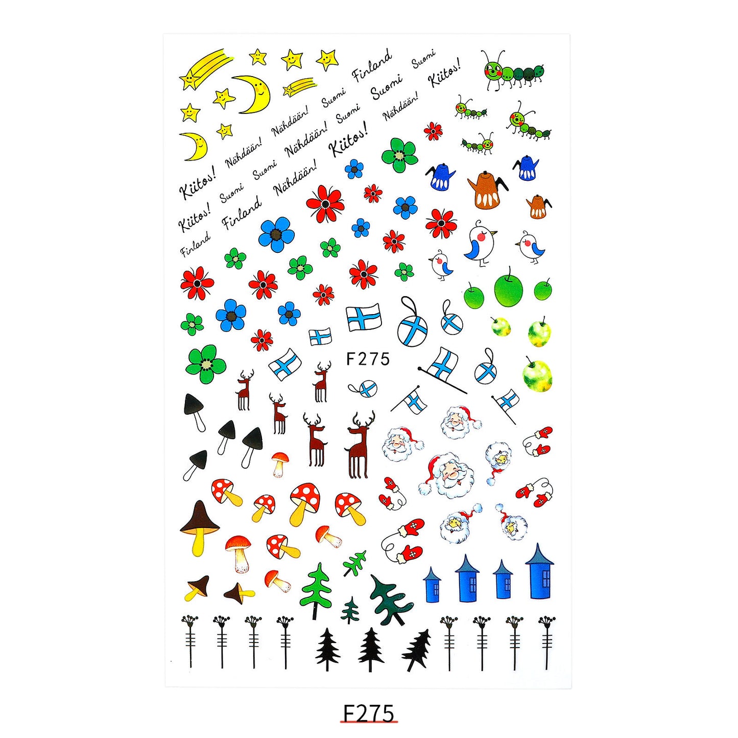 New Nail Sticker Santa Claus Decal Strap Adhesive