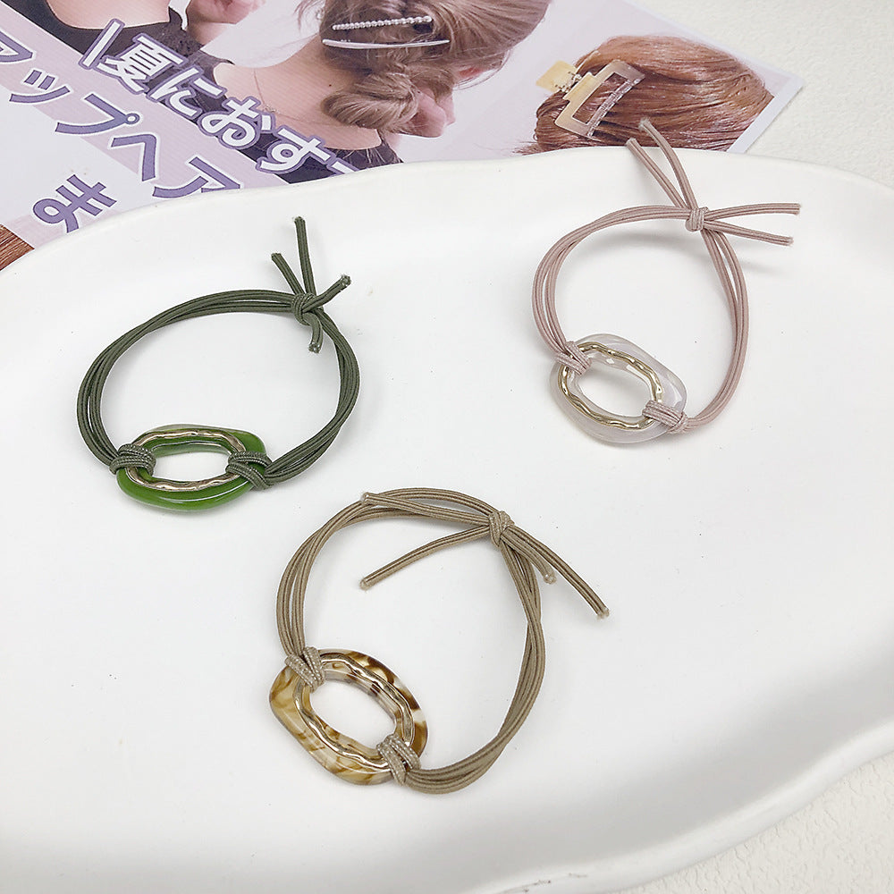 Japanese Style Simple Rubber Headband Head Rope Acetic Acid Ornament