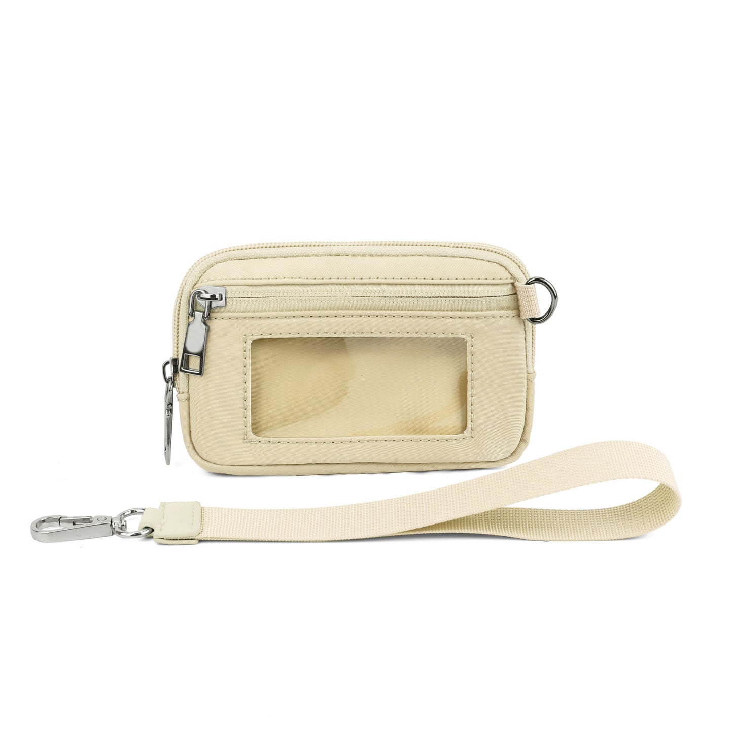 Transparent PVC Card Bag Wrist Bag Portable Bank Card Change Purse