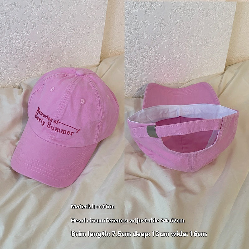 Color White Hat Female RaspberryBaseball Cap