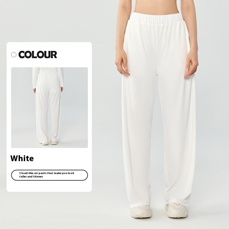 Women's Fashion Loose Casual Slim-fit Draping Double Pockets Yoga Pants
