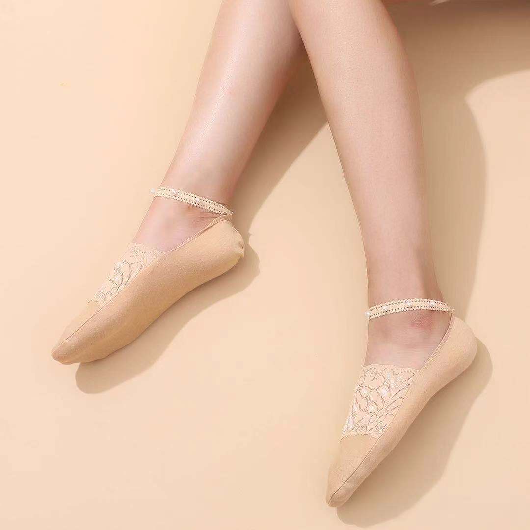 Women's Thin Shallow Mouth Glass Silk Cute Japanese Socks