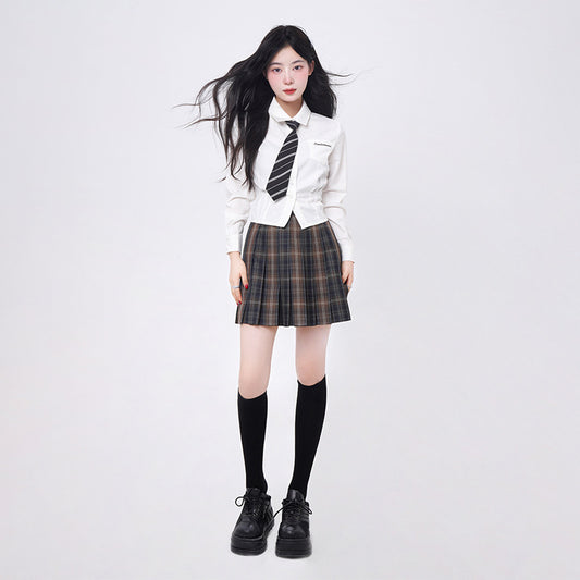 Women's Long-sleeved Shirt Slim Fit Waist