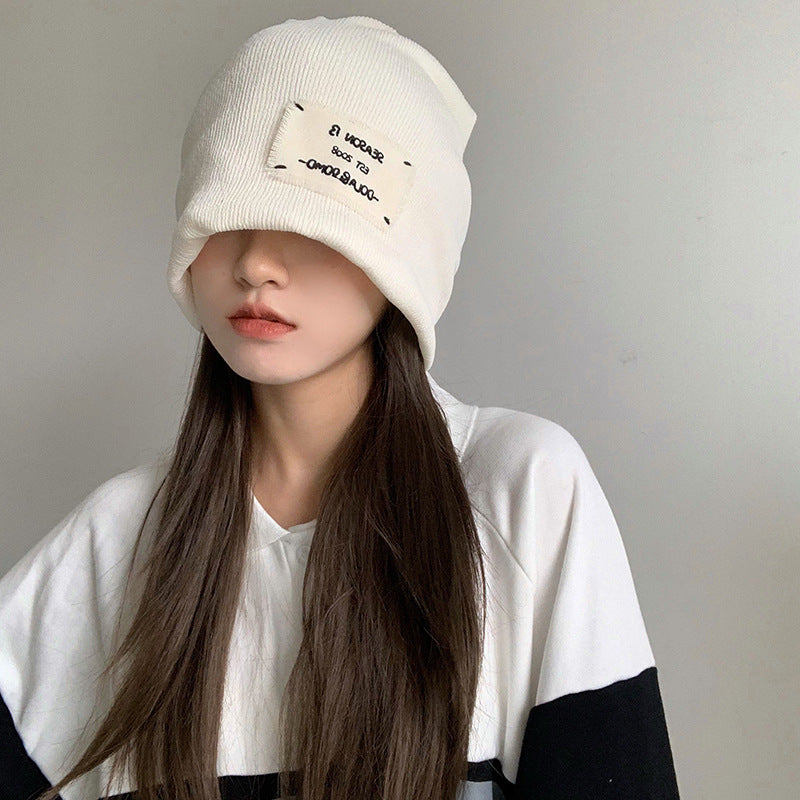 Pile Heap Cap Women's Fashion Thin Patch Pullover Hat