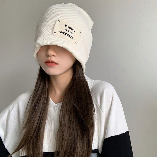 Pile Heap Cap Women's Fashion Thin Patch Pullover Hat