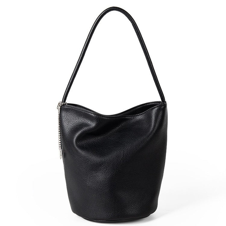 Niche Soft Leather Large Capacity Shoulder Bag Simple All-match
