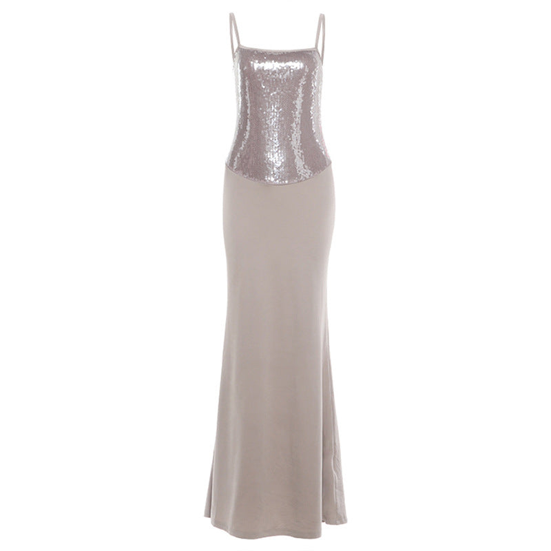 Womens Sexy Strapless Beaded Backless Tube Dress