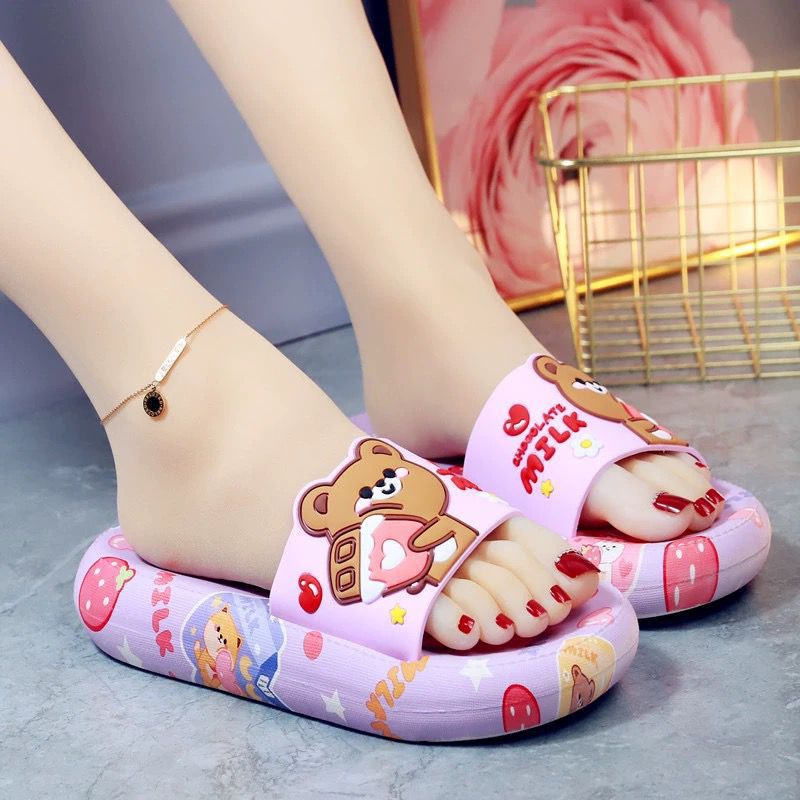 Cartoon Thick Flip-flops Home Indoor Non-slip Soft Bottom
