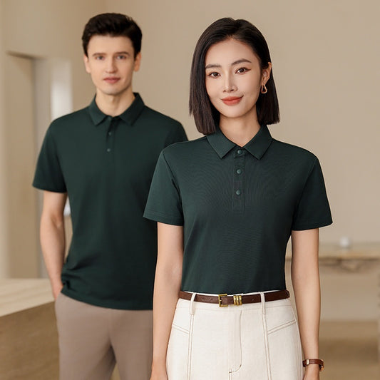 Cotton Polyester Ammonia Cool Lapel Polo Shirt