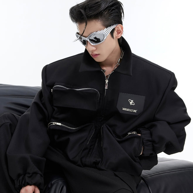 Niche Deconstruction Three-dimensional Large Pocket Design Jacket Jacket