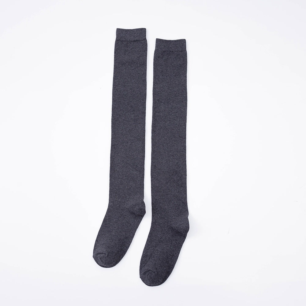 Women's Cotton Long Tube Autumn And Winter Knee Socks Solid