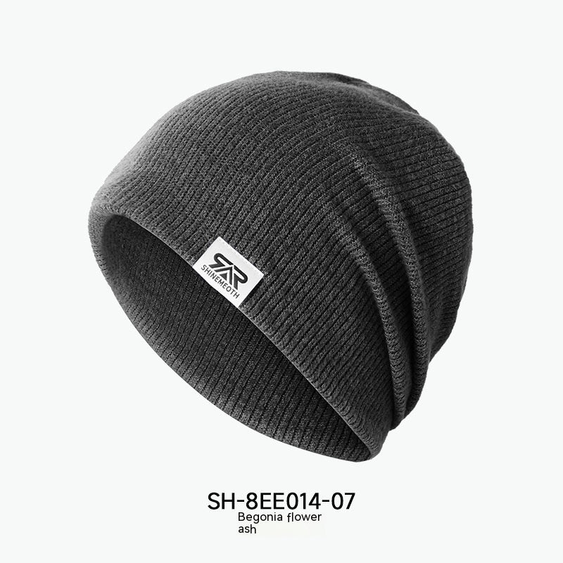 Pure Color Japanese Pile Heap Cap Female Korean Autumn And Winter Students Warm-keeping Knitted Earflaps Cap