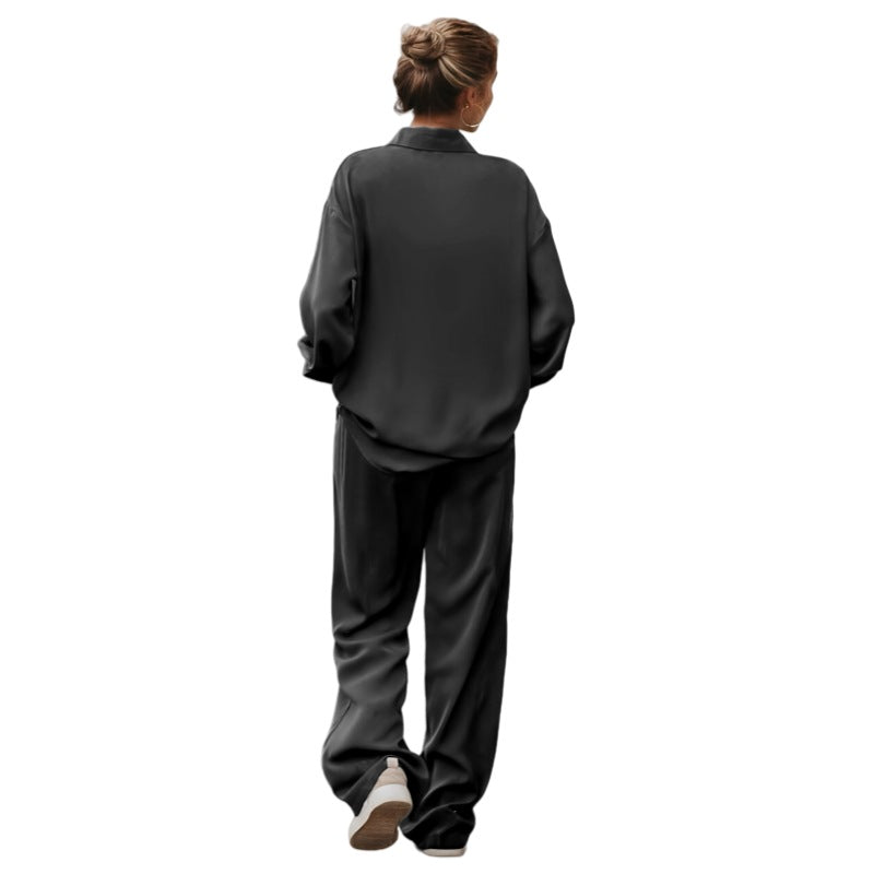 Casual Relaxed And Minimalist Long Womens Suit