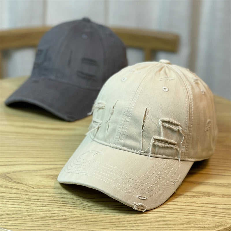 Men's And Women's Fashion Retro Do Old Hole Baseball Hat