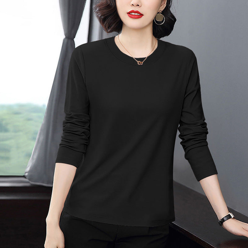 T-shirt Long Sleeve Middle-aged Mom Loose Wear Bottoming Shirt Top