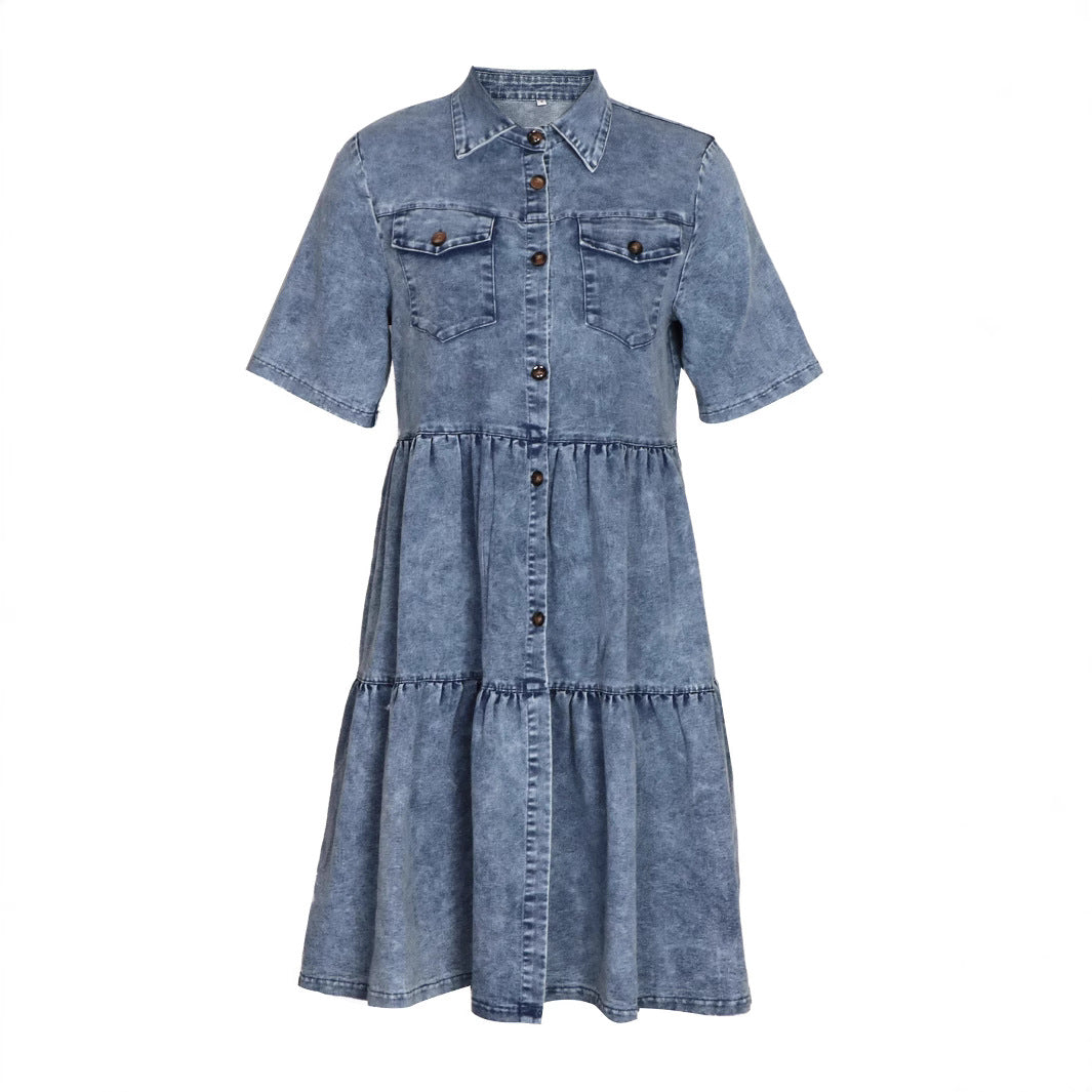 Womens Denim Loose And Elegant Dress