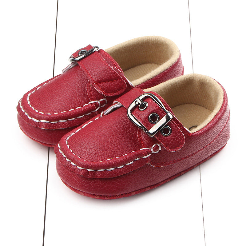 Baby Soft Bottom Toddler Shoes Iron Button Peas Shoes